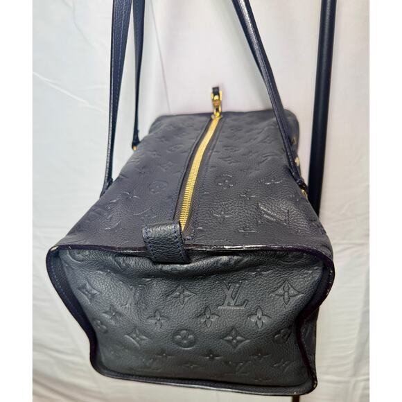 Louis Vuitton Monogram Empreinte Satchel Navy Leather Gold Hardware – Large - Picture 12 of 13